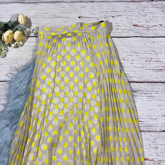 ZARA PLEATED POLKA DOT Satin Effect HANDKERCHIEF MIDI HEM SKIRT - Picture 9 of 9